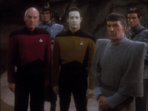 Data and Spock even discuss their similarities and differences when they meet.