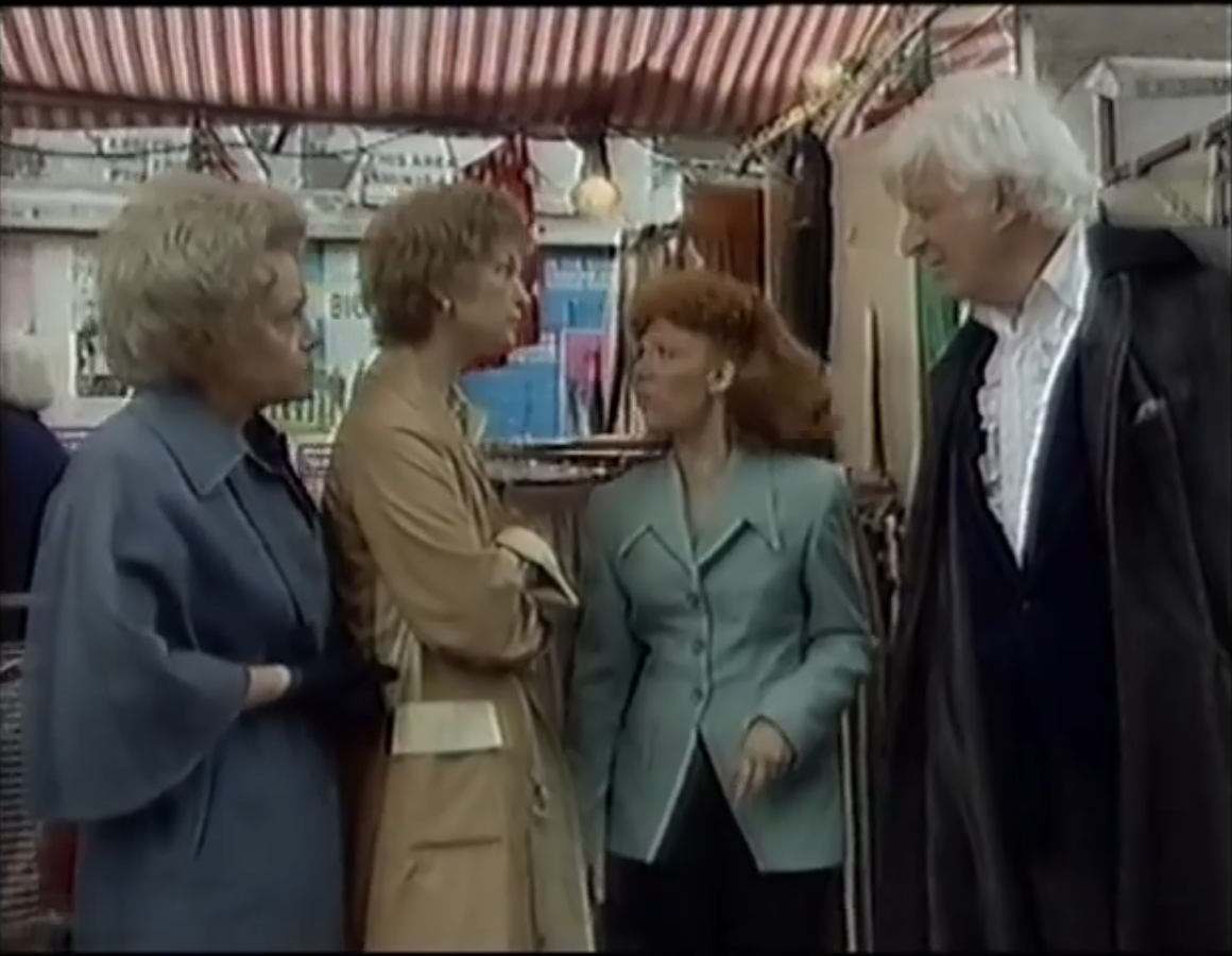 The Third Doctor in Albert Square. Damn shame this mess was his last appearance.