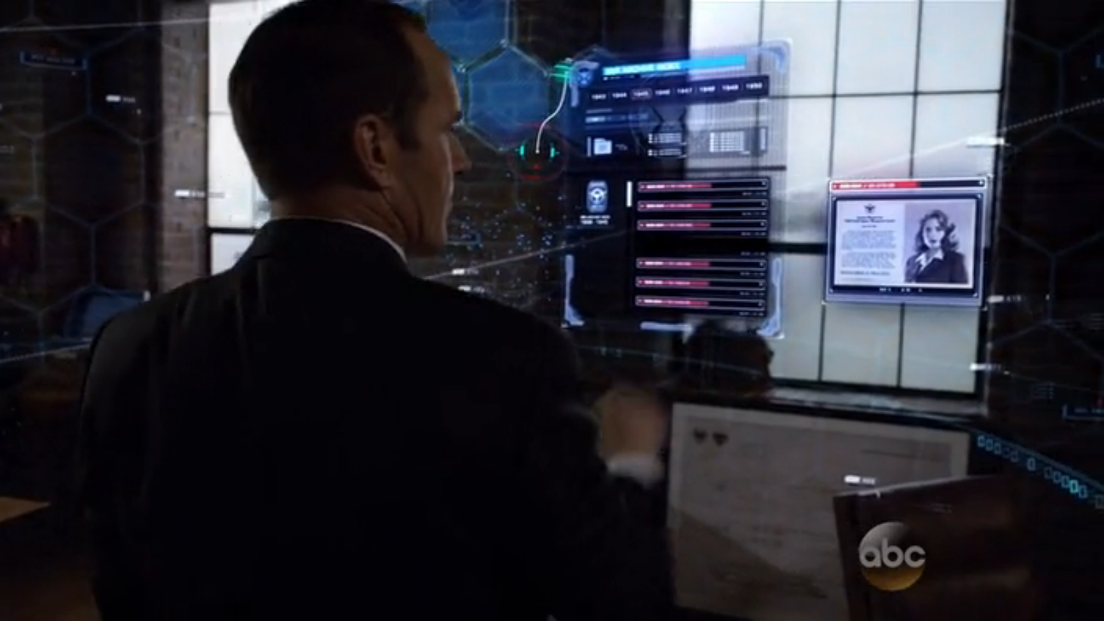 A small Peggy Carter cameo as Coulson looks up the file on the 084.