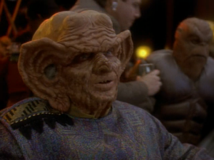 You might not recognize his face with the Ferengi makeup on, but his voice is unmistakeable.