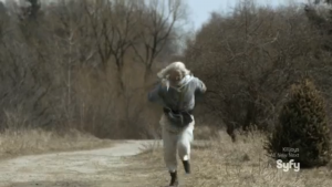 Datak flees after he's been... disarmed. Oh come on, I had to.