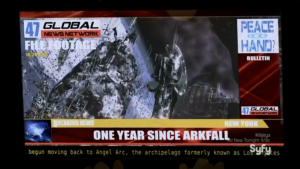 Bits of the arks remain in orbit for decades, meaning they can't even leave because of the debris.