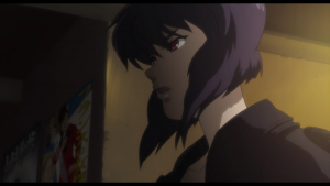 Motoko's cybernetic body is second only to her iron will.